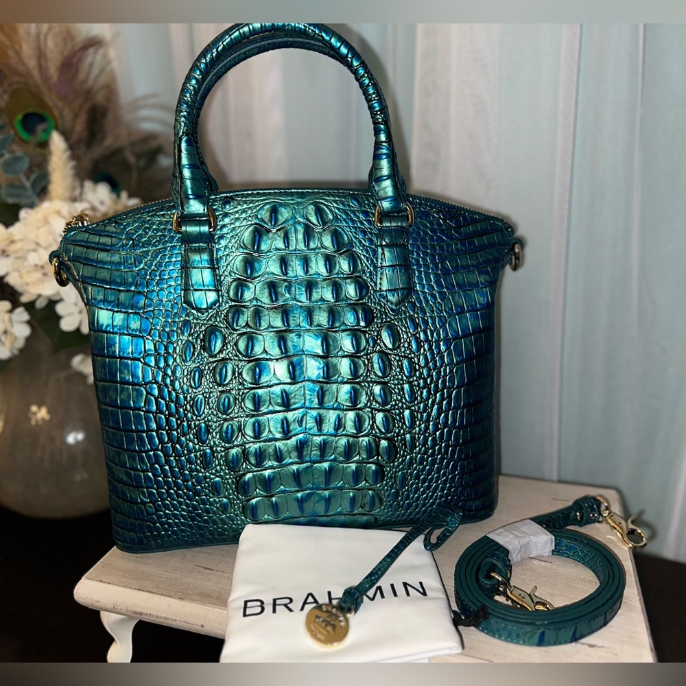 BRAHMIN Medium Duxbury Peacock Melbourne Genuine Leather